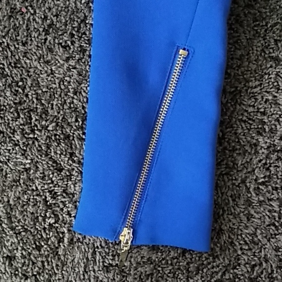 Xoxo Blue jacket w/ gold zippers. - Picture 4 of 5